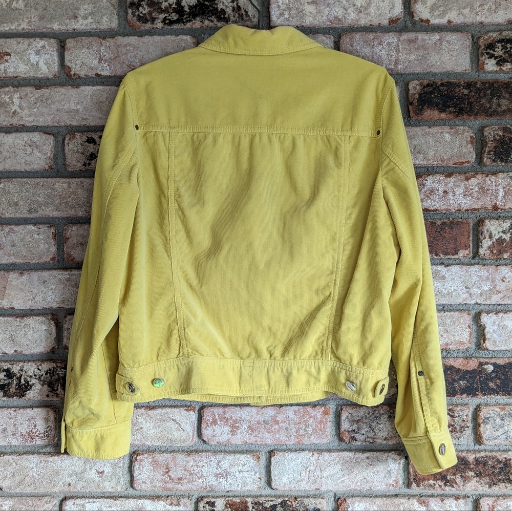 🐤 Bogner Canary Yellow Lightweight Corduroy Jacket Size M - Picture 6 of 8